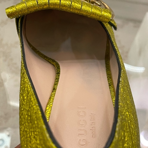 Gucci Loafer Gold Leather with Fringe size 8.5/ 38 1/2 - Picture 16 of 16
